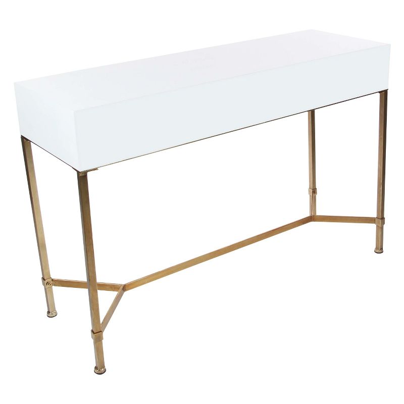 Metal and Wood Rectangular Console Table Olivia &#38; May, 6 of 10