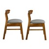 WestinTrends Mid Century Modern Solid Wood Upholstered Dining Side Chair (Set of 2) - 3 of 4