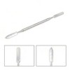 Unique Bargains Stainless Steel Square Pro Ladies Makeup Board Cosmetic Palette w Spatula Tool Silver Tone 5.8" x 3.9" 1 Pc - 3 of 4