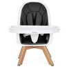 Evolur Zoodle 2 in 1 Baby High Chair, Easy to Clean, Removable Tray, Compact and Portable Convertible High Chair for Babies and Toddlers, Black - 4 of 4