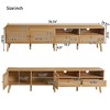 GlasFlength TV Stands and Consoles, Stylish Entertainment Center for Living Room, Modern Design for Classic Interiors, Beige,78.74”*14.57”*19.45" - 4 of 4