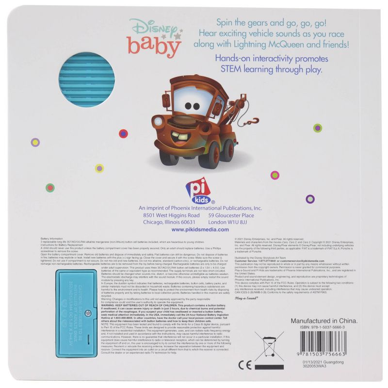 Disney Baby: Cars on the Go! - (Play-A-Sound) (Board Book), 4 of 5