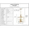 Urban Ambiance Luxury Transitional Chandelier 19.75''H x 10.875''W,  Brushed Bronze Finish,  Coronado Collection, UHP4257 - 3 of 4