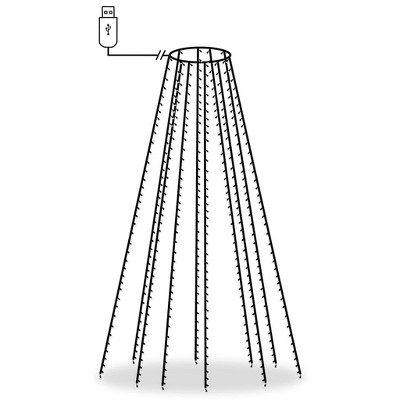 vidaXL vidaXLwater-Resistant Blue LED Tree Lights for Indoor and Outdoor use, USB Powered, with 500 LEDs and 8 Different Effects