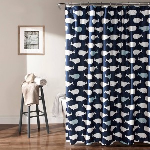 Whale Shower Curtain - Lush Décor - 1 of 4