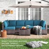 Patio Funiture Set 7 Pieces Outdoor Rattan with Detachable Soft Cushions Patio Conversation Sets Waterproof Patio Sectional Sofa with Glass Top Table - 2 of 4