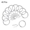 Unique Bargains Metal Drapery Eyelet Sliding Shower Curtain Hook Rings 40 Pcs - 3 of 4