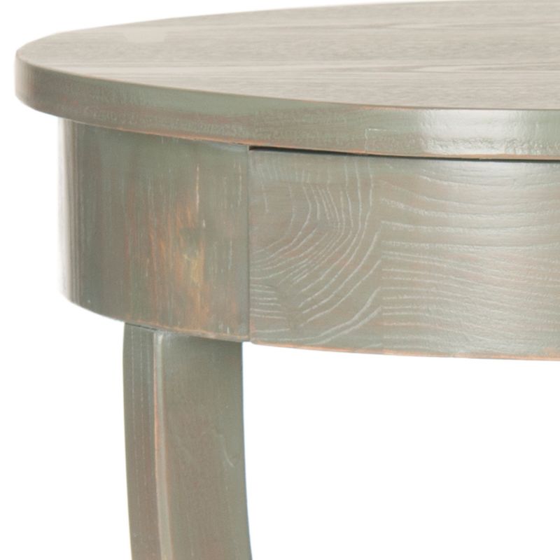 Kendra Round Pedestal End Table with Drawer  - Safavieh, 4 of 5