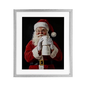 Stupell Industries Santa Has Your TP Framed Print Under Glass Art - 1 of 4