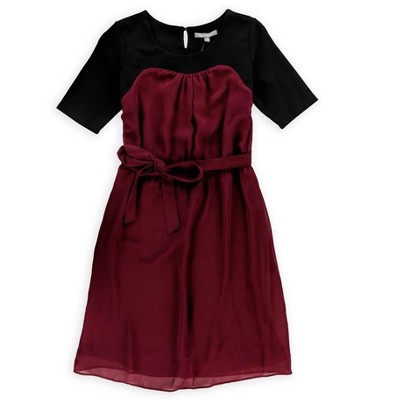 NY Collection Womens Sheer Shift Dress