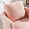 Hrinhom Swivel Barrel Chair,Modern Boucle Accent Chair with Metal Base - 2 of 4