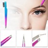 Unique Bargains Portable 2 in1 Eyebrow Shaping Tool Blue Gradient Rose Red 1 Pc - 4 of 4
