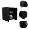Depot E-Shop Multistorage Cabinet 35" H, two doors, two interior shelves, four wheels - 4 of 4