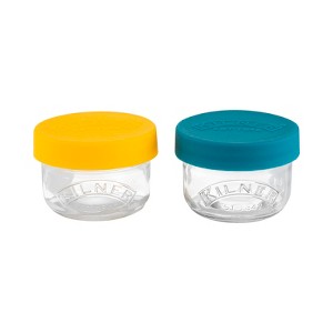 Kilner Storage Snack & Store Jars with Push Top Silicone Lids, Set of 2 - 1 of 4