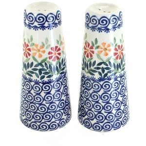 Blue Rose Polish Pottery Manufaktura Salt & Pepper Shakers - 1 of 2