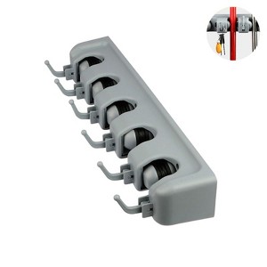 Munora Wall Organizer Storage Hooks - Multi-Purpose Hanging System for Bathroom, Kitchen & Garage (Black/Grey) - 1 of 4