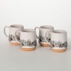 4.5"H Sullivans Embossed Woodland Christmas Mugs Set of 4 Multicolor Indoor Christmas Decor - 4 of 4