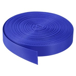 Unique Bargains Flexible Thick Outdoor Tight Weave Flat Nylon Webbing Strap Blue - 1 of 3