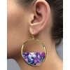 SHINE by Sterling Forever 2.5" Half Circle Resin Dangle Earrings - 2 of 3