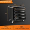 Costway Rolling Steel Tool Chest 5-Drawer Tool Storage Cabinet with Hanging Holes - 2 of 4