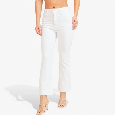 Women's Tonal Crop Flares Pants - JUST BLACK DENIM