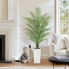 Whizmax Faux Areca Palm - Artificial Tropical Tree with Lifelike Leaves & Realistic Trunk, Indoor/Outdoor Decor in White Pot - 4 of 4