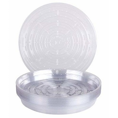 Curtis Wagner Round Clear Vinyl Plant Saucer, 10" - Quantity 1