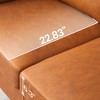 85 Inch Faux Leather Couch, Mid Century Modern 3 Seater Leather Sofa with PU Leather Upholstery, Comfortable and Durable Seating, for Living Room - 4 of 4