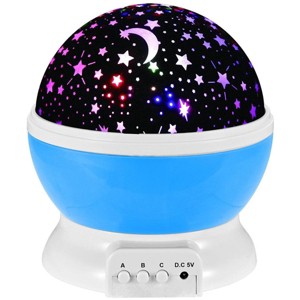 JuzToys Night Light Projection Lamp, Starry Skies, Blue - 1 of 4