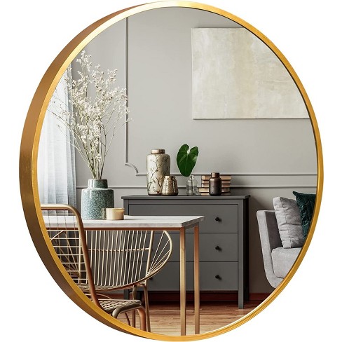 Catalina Round Mirror Circle Mirror 24 Inch Aluminum Alloy Frame Wall ...