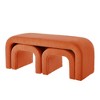 CAVINAS Set of 3 U-Shaped Teddy Sofa Ottoman Bench with Extra Seating,Upholstered Sofa Footrest for Bedroom,Living Room - 2 of 4