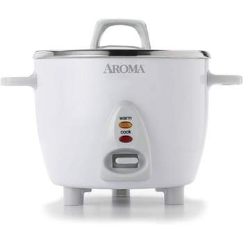 Aroma Select Stainless Rice Cooker & Warmer, 48oz ARC-753SG Refurbished