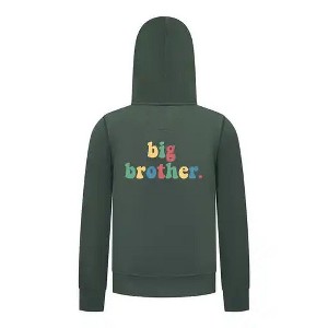 Everyday Kids Big Brother Boys Zip Up Hoodie – Colorful Sibling Sweatshirt - 1 of 4