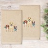 Linum Home Textiles DOGS - Embroidered Luxury 100% Turkish Cotton Hand Towels (Set of 2) - 2 of 3