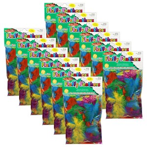 Charles Leonard Creative Arts™ Turkey Feathers, Hot Colors, 14 Grams Per Pack, 12 Packs - 1 of 4