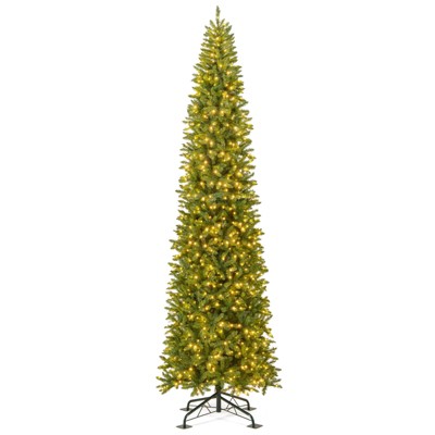 Costway 12 FT Pre-Lit Artificial Christmas Tree with 2840 Branch Tips & 1000 LED Lights
