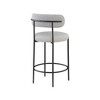 Meridian Furniture,Beacon Taupe Vegan Leather Seat Stool, Set of 2 - 2 of 4