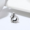 Puppy Dog Charm European Bead CZ Sterling Silver Ginger Lyne Collection - 3 of 4