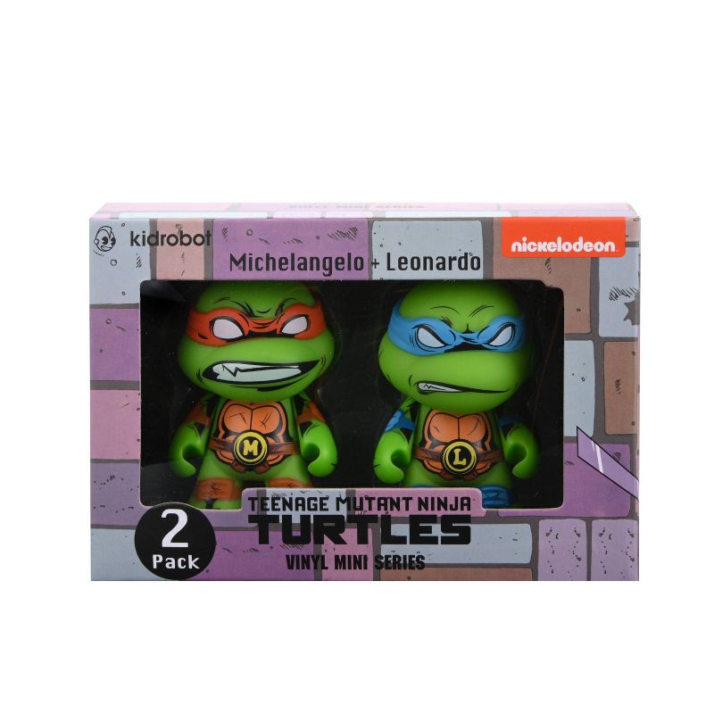 NECA Teenage Mutant Ninja Turtles Leonardo &#38; Michelangelo 3&#34; Vinyl Figures - 2pk, 4 of 5