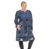 Plus Size Paisley Floral Embroidered Sweater Dress - 2 of 4