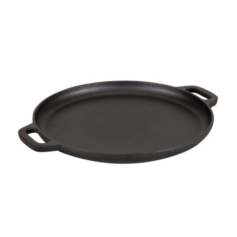 Victoria 12-Inch Cast Iron Comal Pizza Pan with a Long Handle 12 Inch,  Black