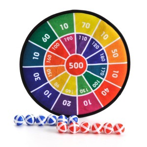 JuzToys 14" Kids Dartboard with 12 Sticky Balls – Dart Board Set for Party Games, Indoor and Outdoor Target Game for Kids - 1 of 4