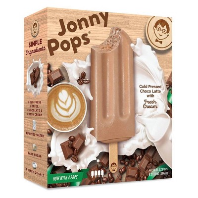 JonnyPops Cold Press Coffee Chocolate & Cream Frozen Bars - 4pk/8.25 fl oz