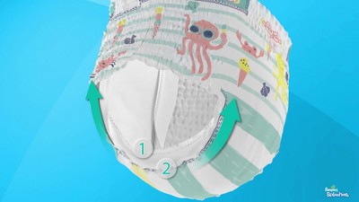  Pampers Splashers Swim Diapers - Size M, 18 Count, Gap-Free  Disposable Baby Swim Pants : Everything Else