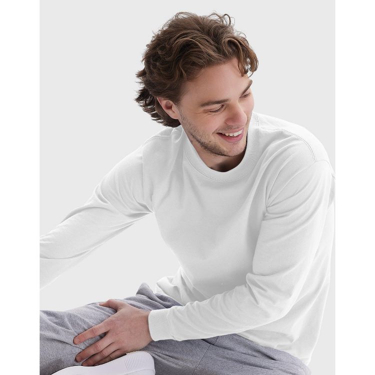 Hanes Beefy Men's Long Sleeve T-Shirt, Cotton, 4 of 4