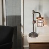 Sagebrook Home Industrial Style Metal Pipe Table Lamp, Bulb Included, Battery Operated, Black and Copper, 17.75"H - 2 of 4