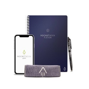 Fusion Smart Reusable Notebook 7 Page Styles 42 Pages 6"x8.8" Executive Size Eco-Friendly Notebook - Rocketbook - 1 of 4