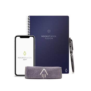 Fusion Smart Reusable Notebook 7 Page Styles 42 Pages 6"x8.8" Executive Size Eco-Friendly Notebook - Rocketbook