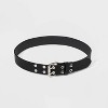 Girls' Belt with Silver Grommets - art class™ Black - 2 of 3
