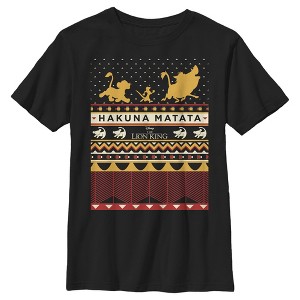 Boy's Lion King Ugly Christmas Hakuna Matata T-Shirt - 1 of 4
